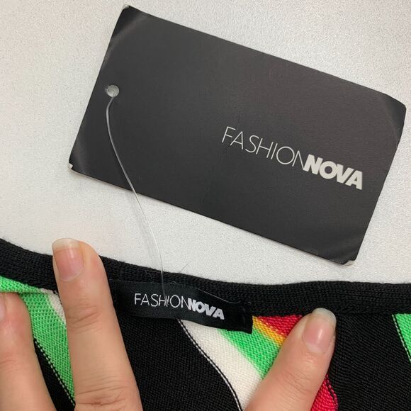 Fashion Nova Finding The One Shoulder Sweater Womens XS Extra Small Puff Sleeve - Picture 8 of 13